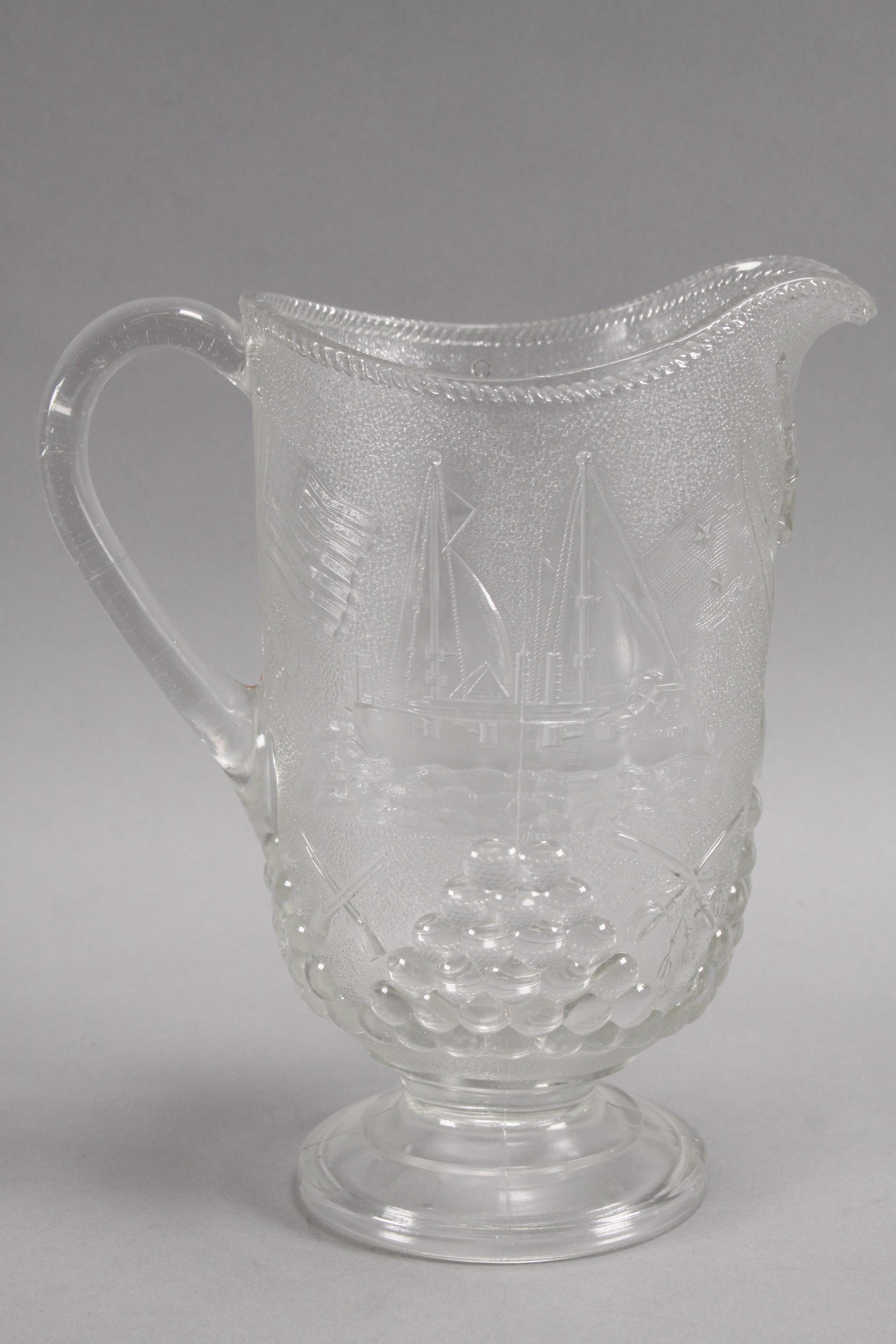 Spanish American War Commemorative Pitcher & Glasses