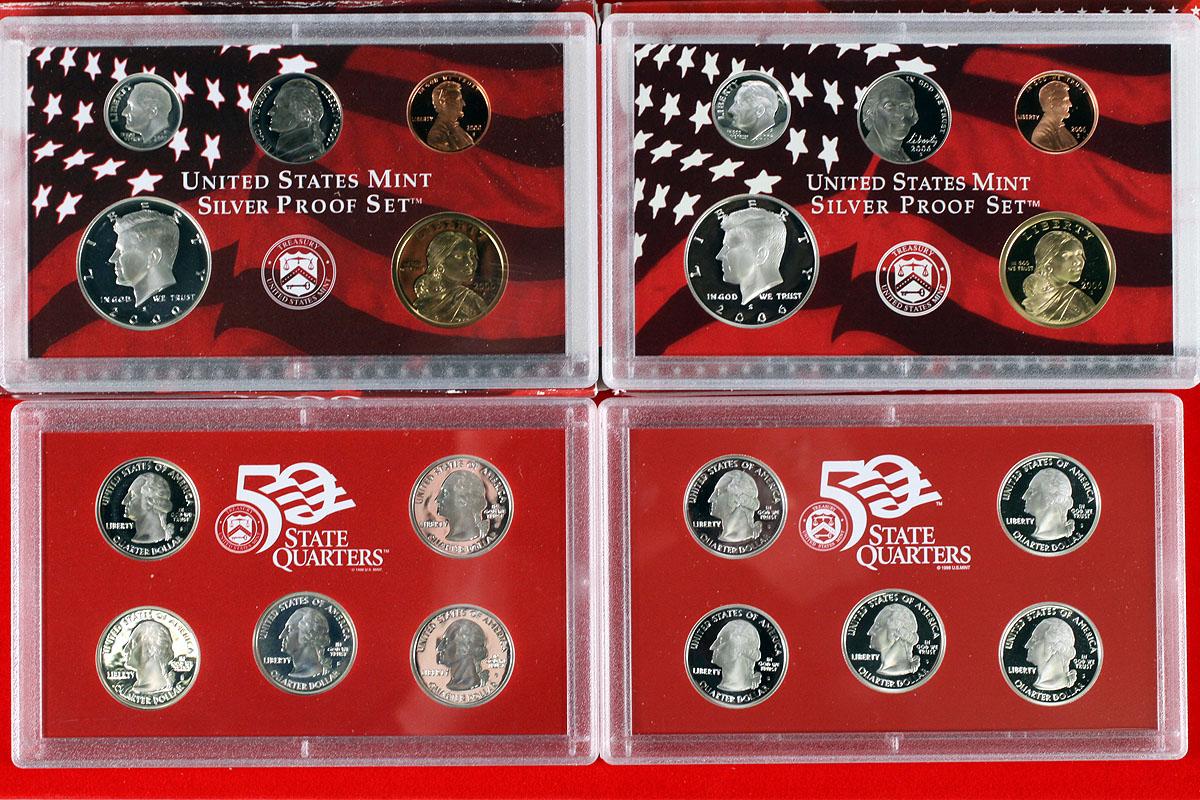 2 US Mint Silver Proof Sets; 2000,2006