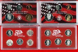 2 US Mint Silver Proof Sets; 2000,2006