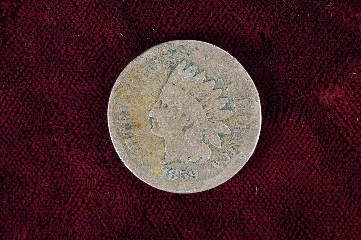 1859 Copper-nickel Indian Head Cent