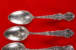 Sterling Silver Souvenir Spoons: Oregon, California & More