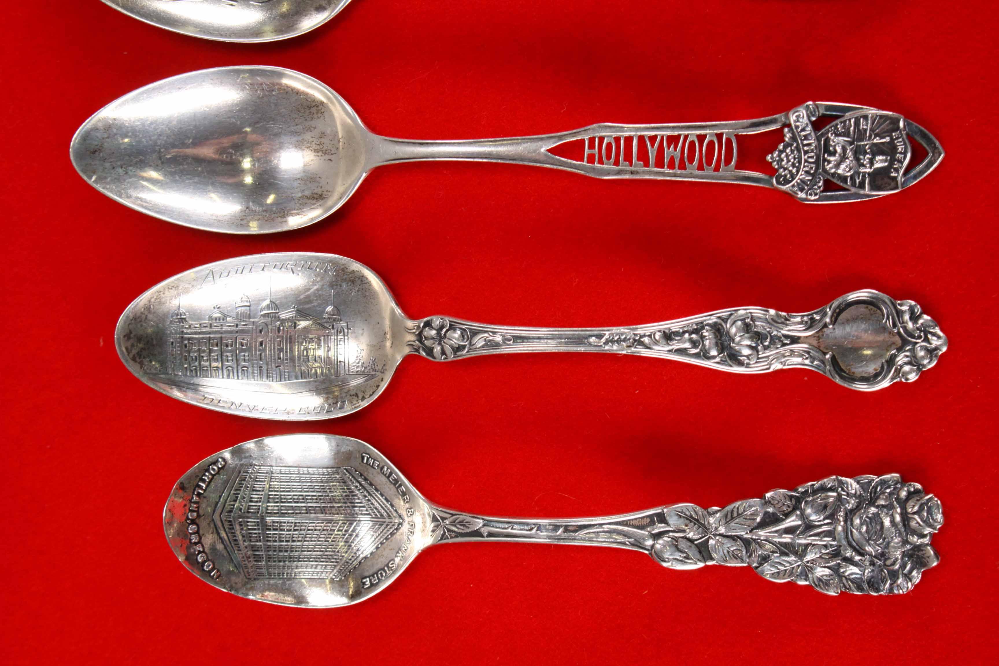 Sterling Silver Souvenir Spoons: Oregon, California & More