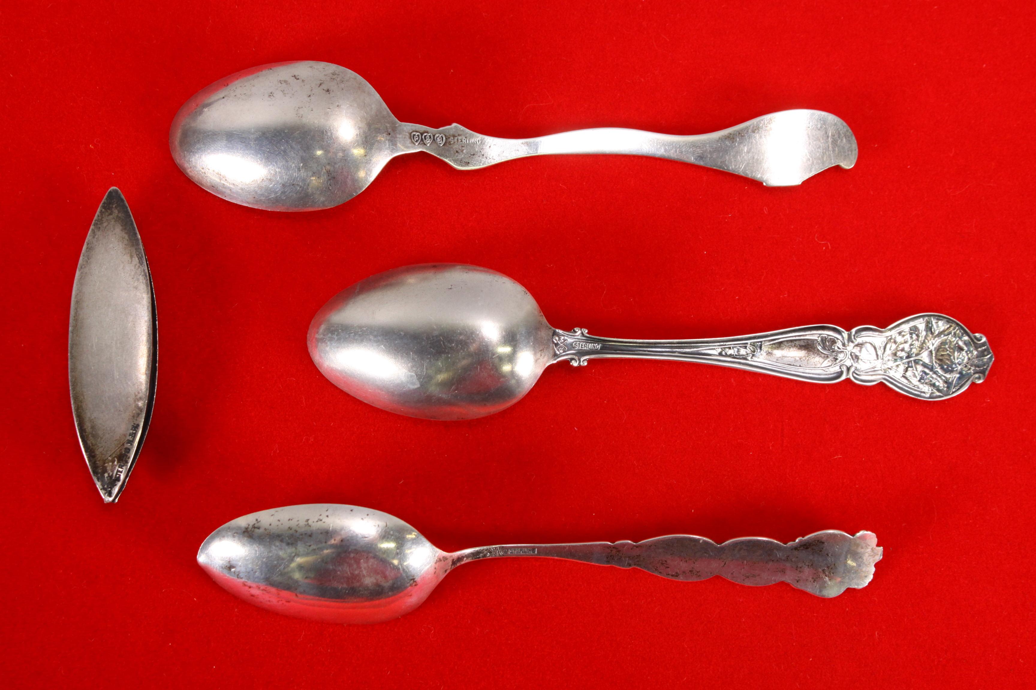 Sterling Silver Bowl & Collector Spoons & More