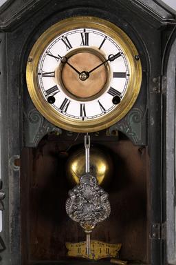 F. Kroeber Iron Front Shelf Clock, Ca. 19th Century