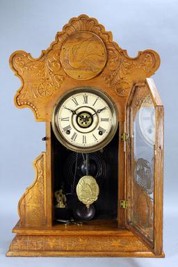 E. Ingraham Kitchen - Shelf  "Peace Dove" Clock, Ca. 1900