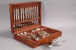 1847 Rodgers "Leilani" Silver Plate Flatware Set w/ Box