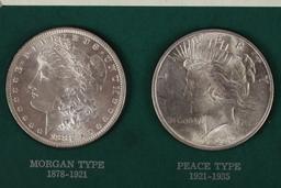 The Silver Story Coin Set; 1882-O Morgan,1922-P Peace