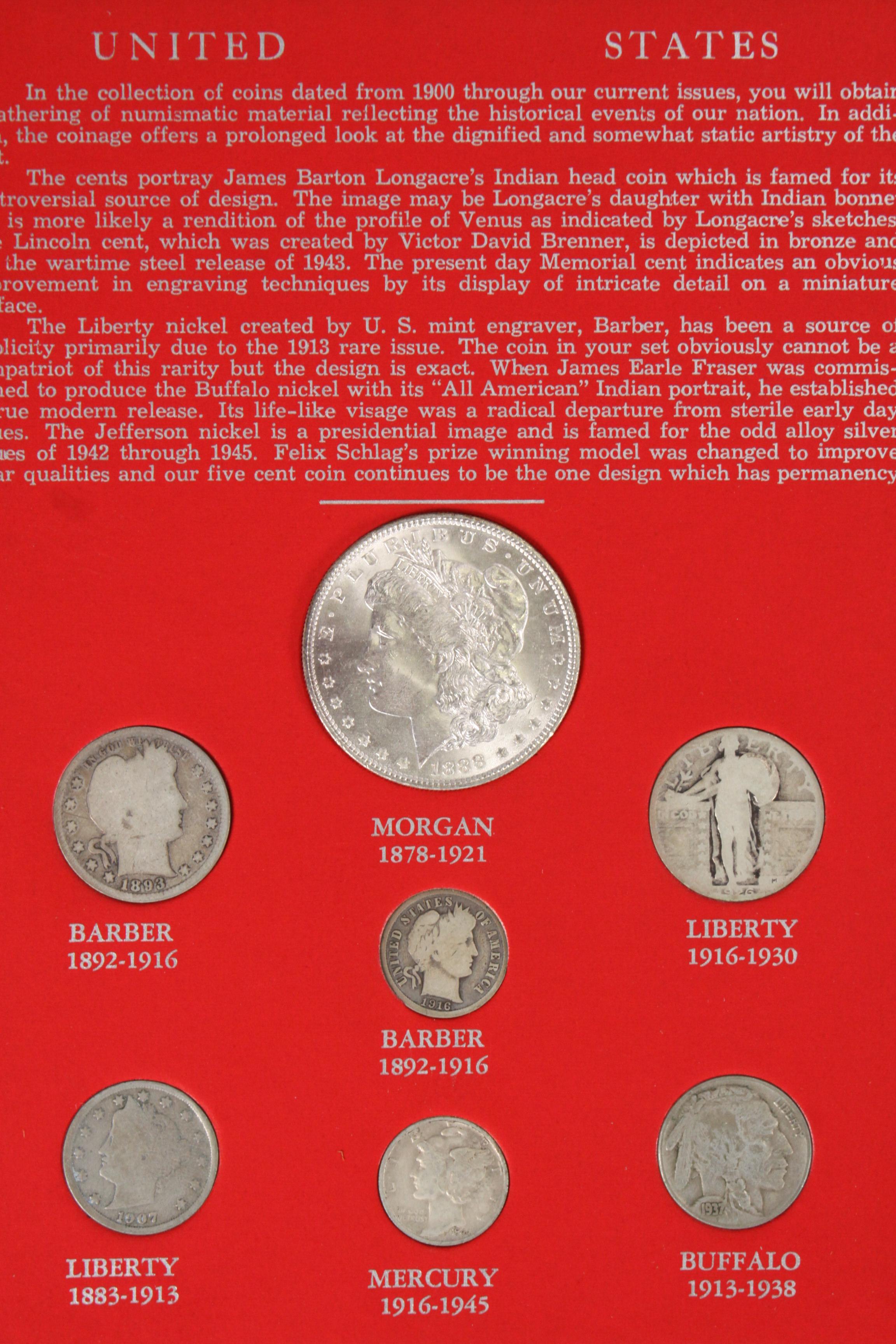 20th Century U.S. Type Coin Set in Display Album