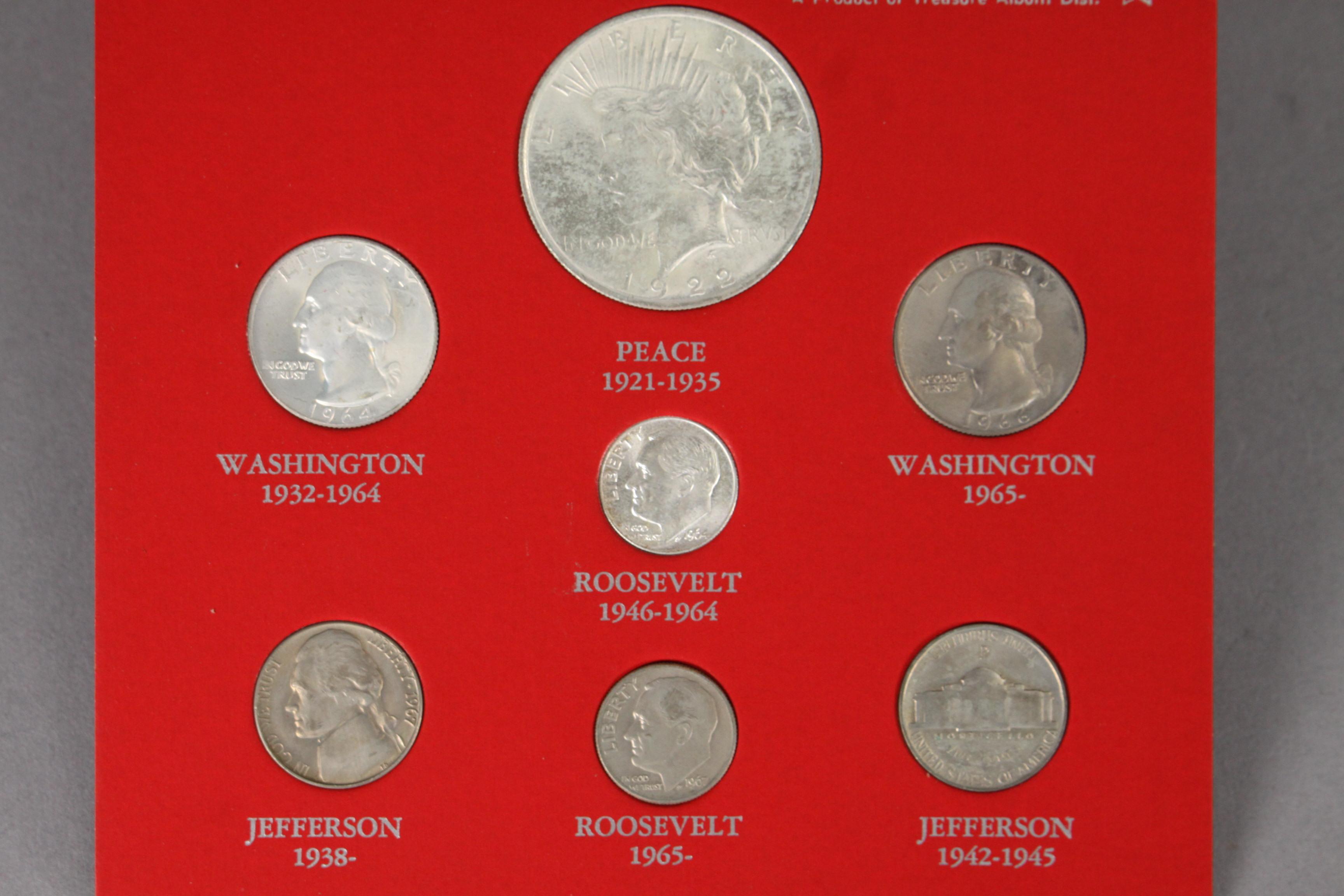 20th Century U.S. Type Coin Set in Display Album