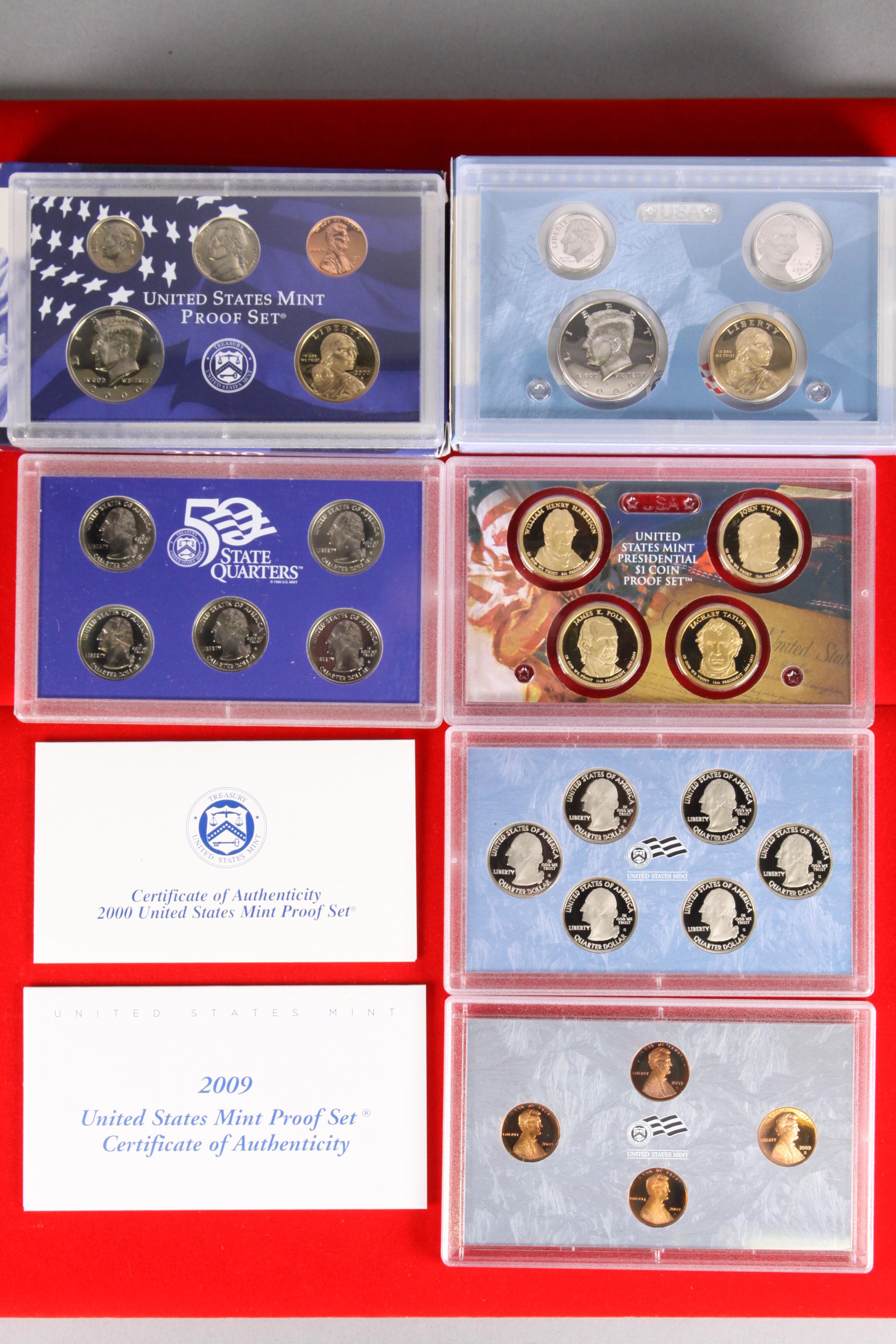 2 U.S. Mint Proof Sets; 2000,2009