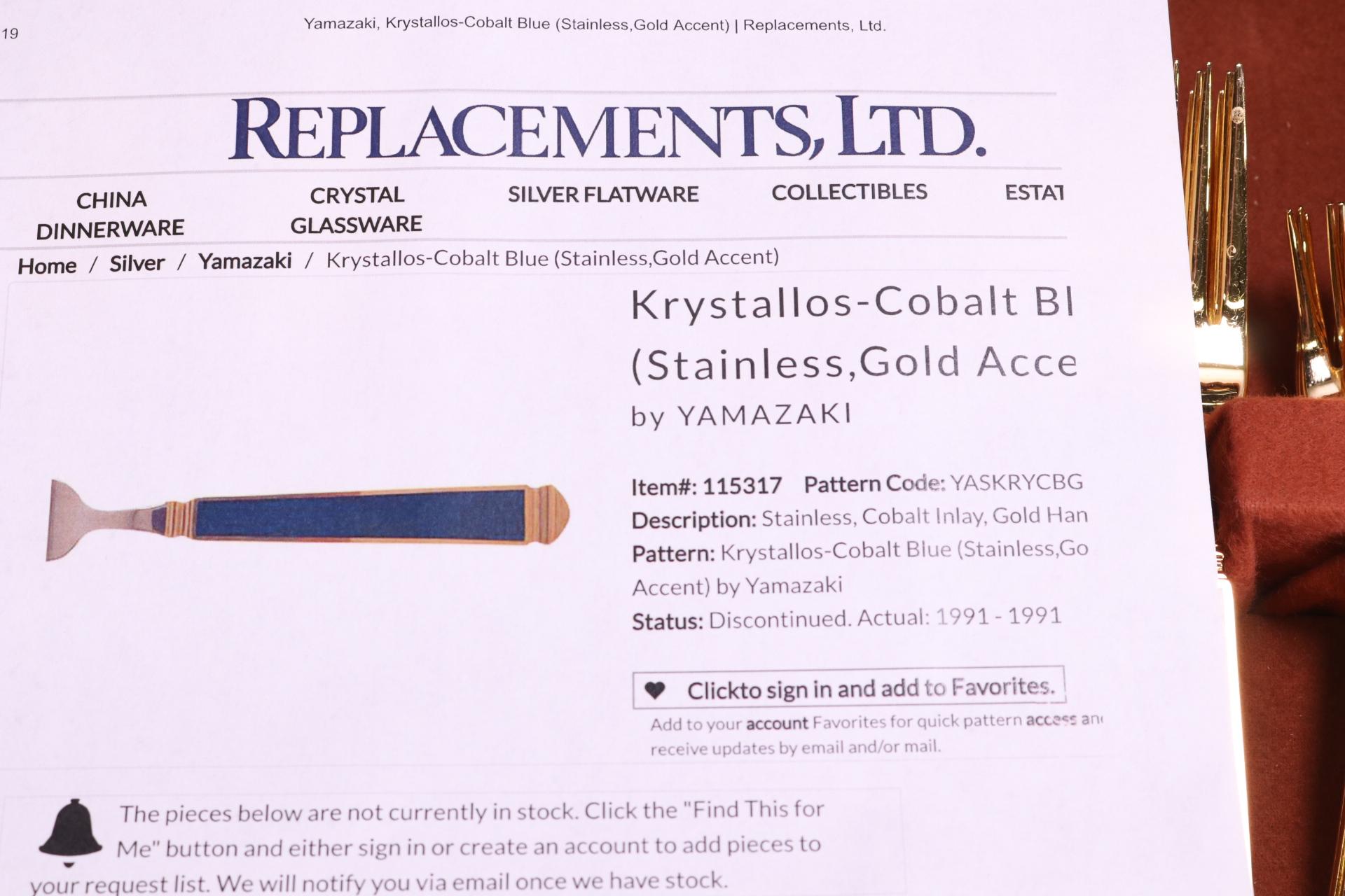 Krystallos - Cobalt Flatware Set