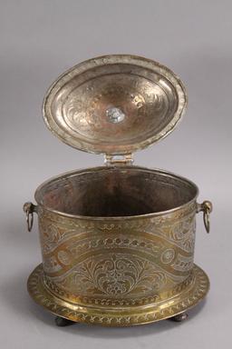 19th Century French Lidded  Brass Box