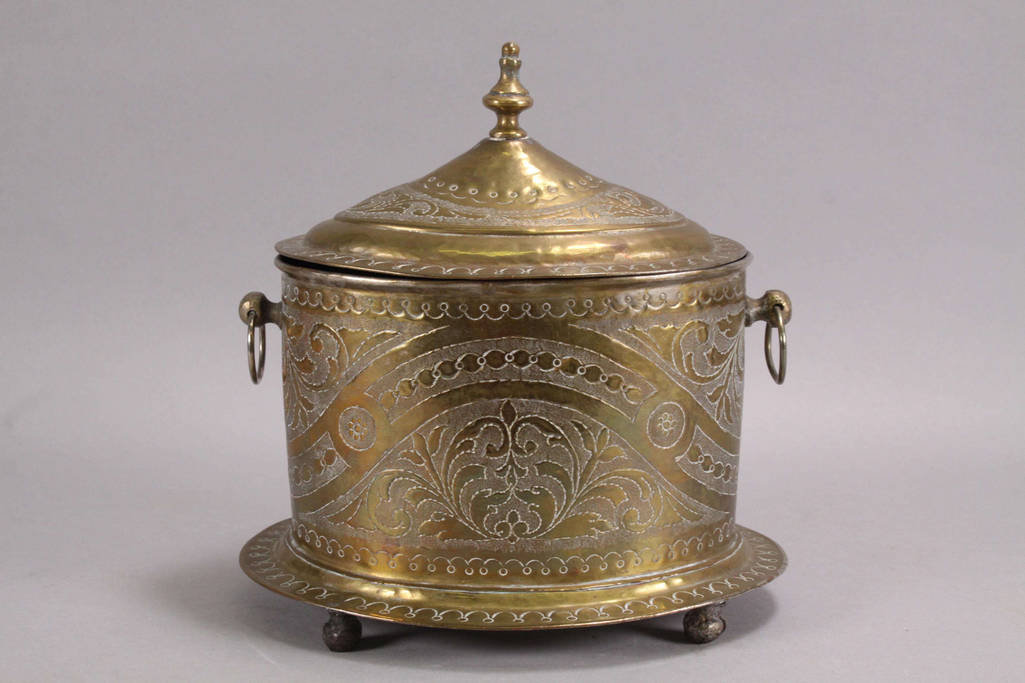 19th Century French Lidded  Brass Box