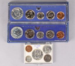 2 US Special Mint Sets 1966 & 1967 + 1964 U.S. Year Set