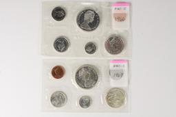 1966 & 1967 Royal Canadian Mint Proof-liked Uncirculated Sets