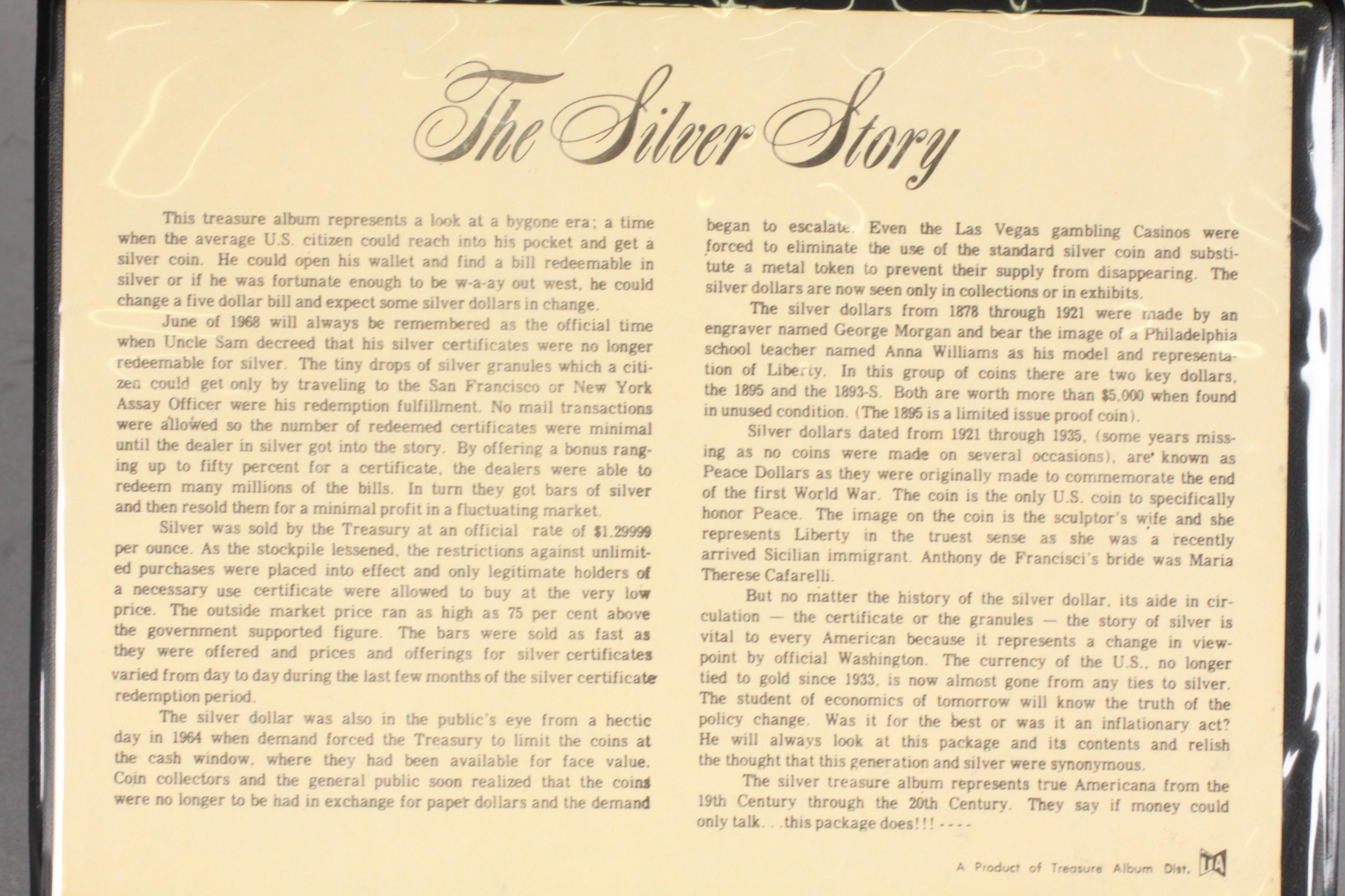 The Silver Story Coin Set; 1882-O Morgan, 1922-P Peace,