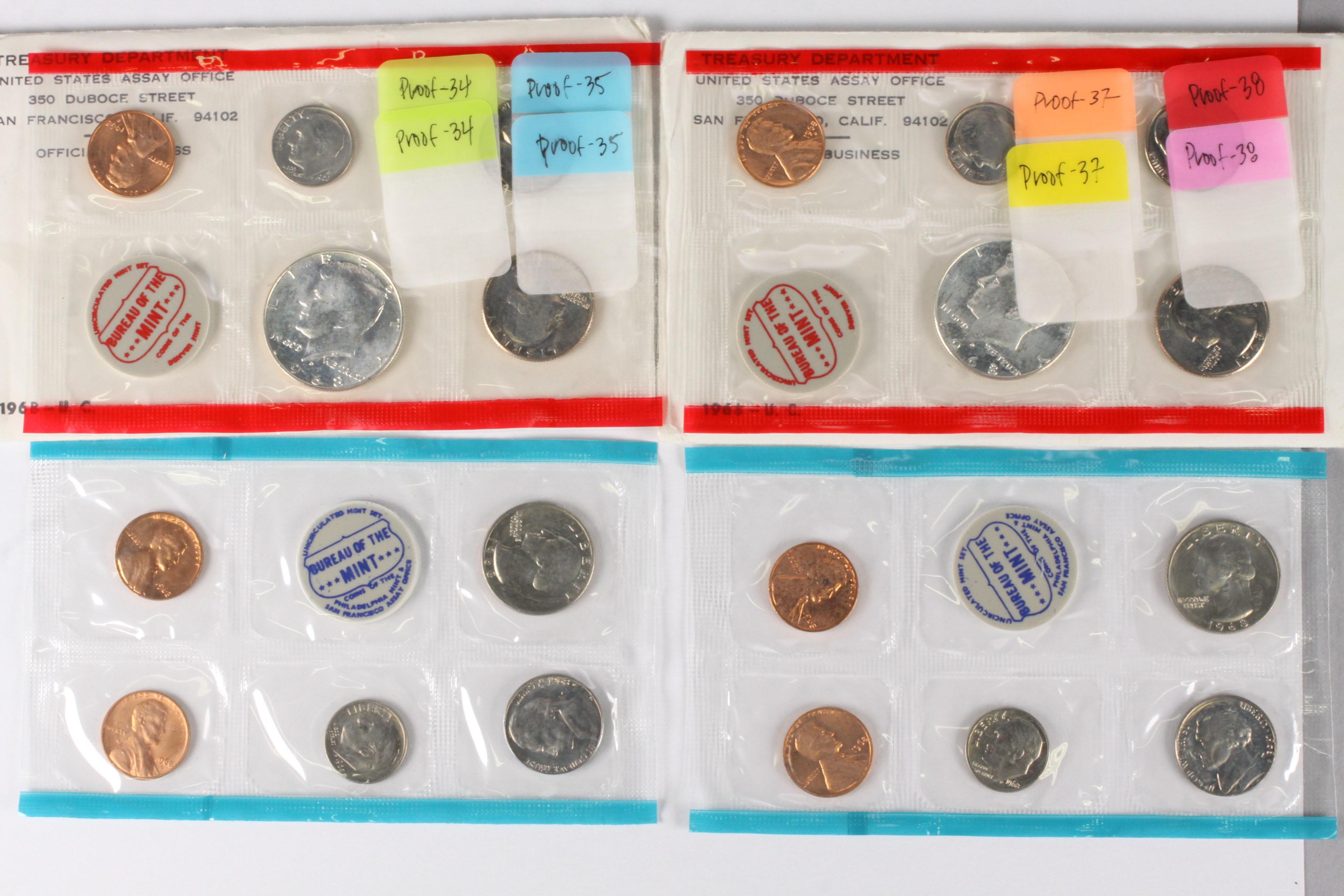 2 - 1968 P/D US Mint Sets U.C.