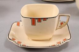 Art Deco Leigh Ware "Red Tower" Table Ware