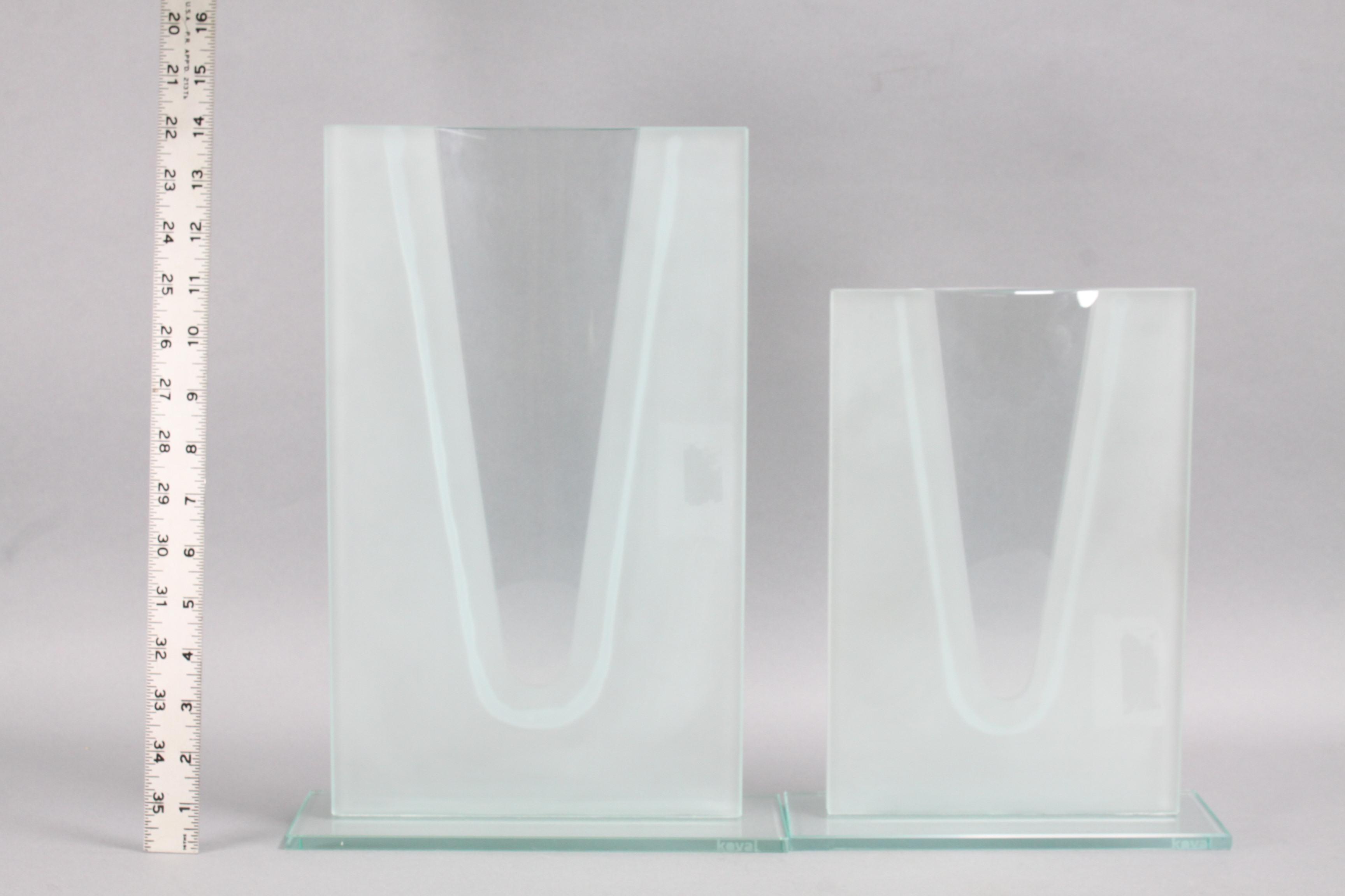 "Laura" Art Glass Vases, 11" & 14"