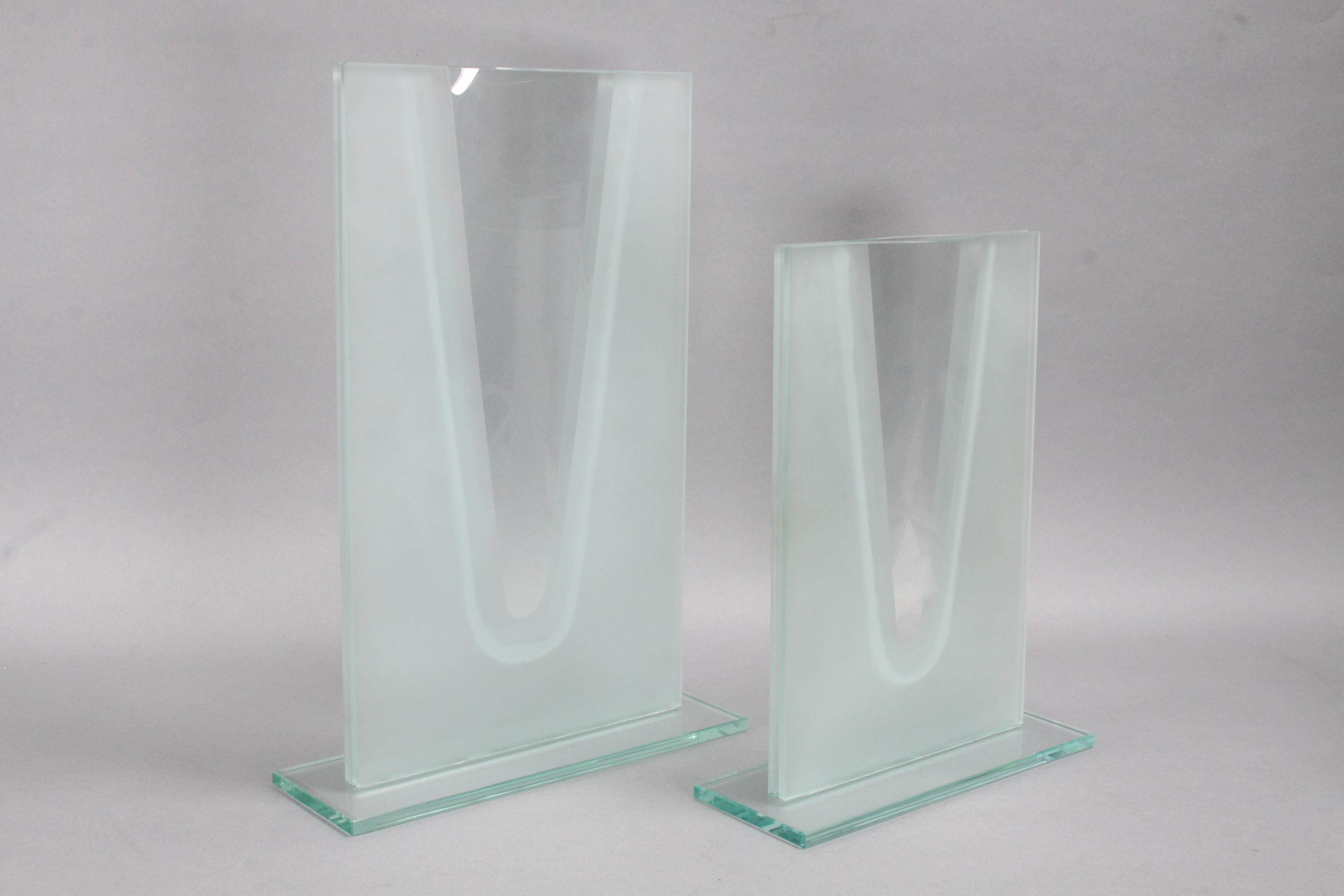 "Laura" Art Glass Vases, 11" & 14"