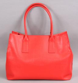 Red Leather Furla Ladies Handbag