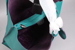 Ladies Furla Leather Handbag - Turquoise