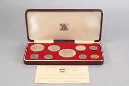 1966 Royal Mint Queen Elizabeth II Bahama Islands 9 Coin Set