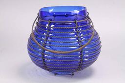 "Glass Magic" Vase w/ Iron Wrap, Czech Republic