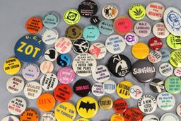 1960's Pin-Back Buttons: Black Power, Turn On, Poetry Not Poverty & More