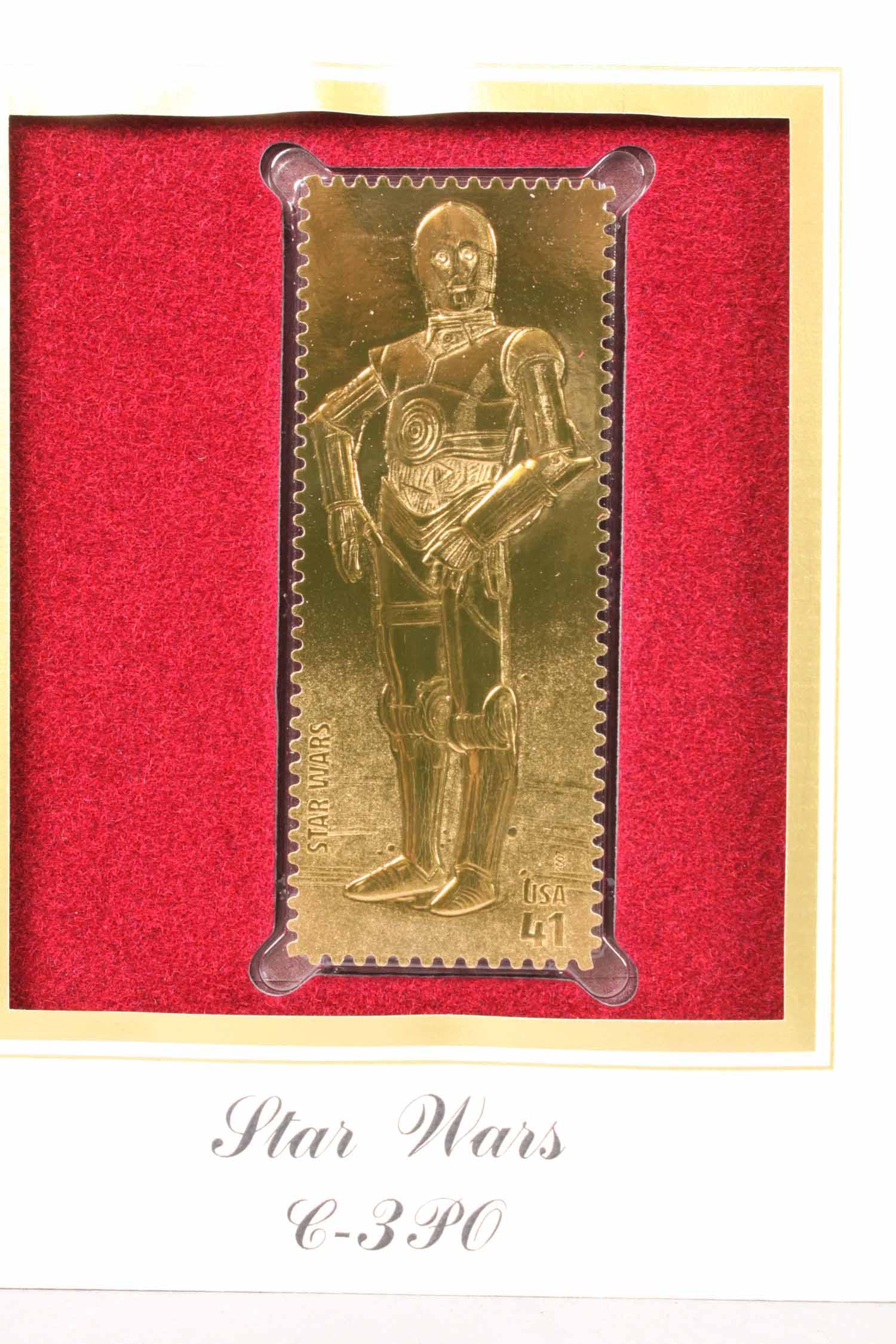 Golden Replicas of U.S. Stamps - 22 & 23k Gold