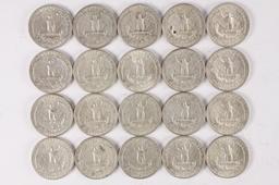 20 - 1964 Washington Silver Quarters