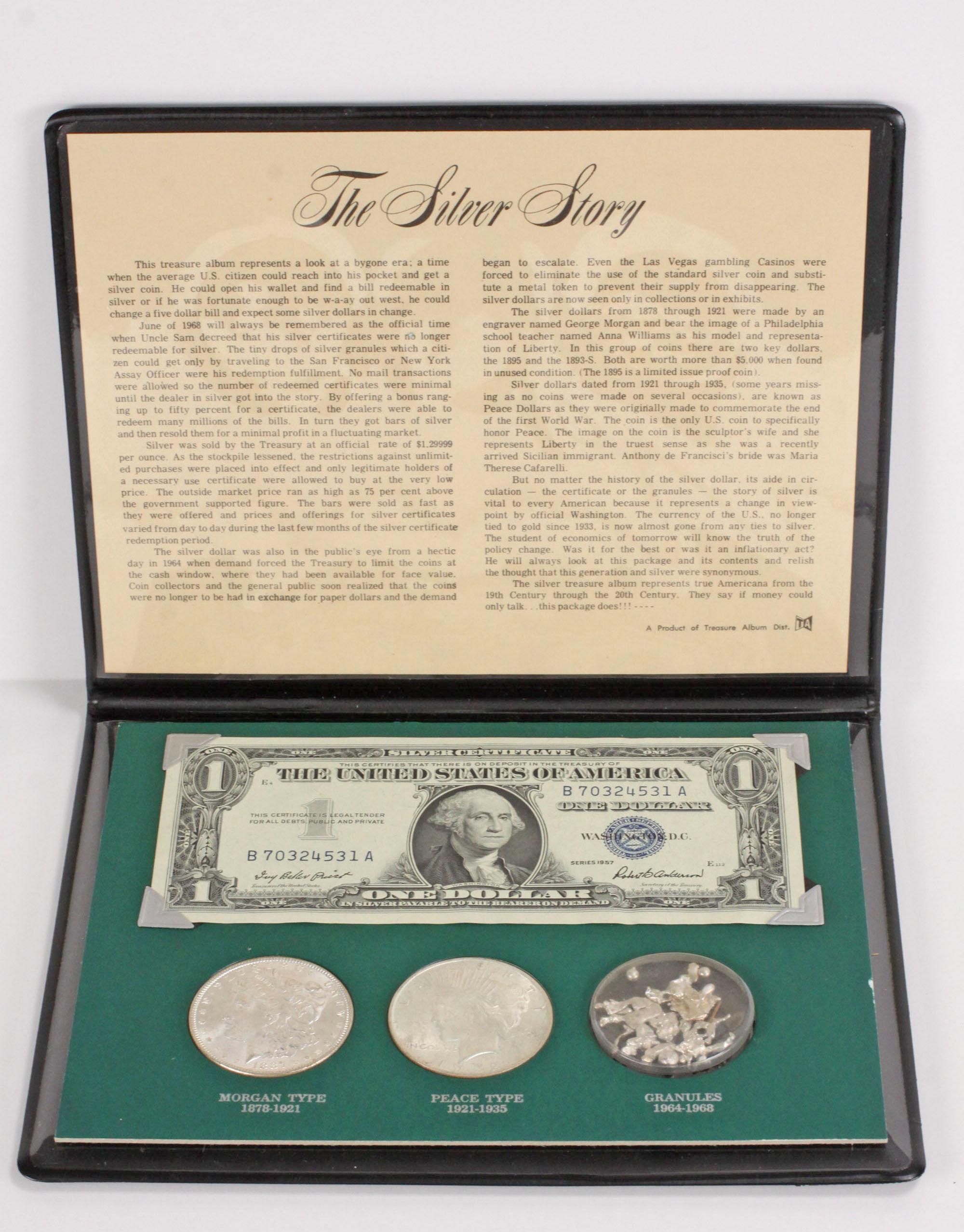 The Silver Story Coin Set; 1887-P Morgan, 1922-P &