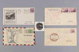 U.S.S. Macon Envelopes, 1930's & Sterling Commemorative Medal