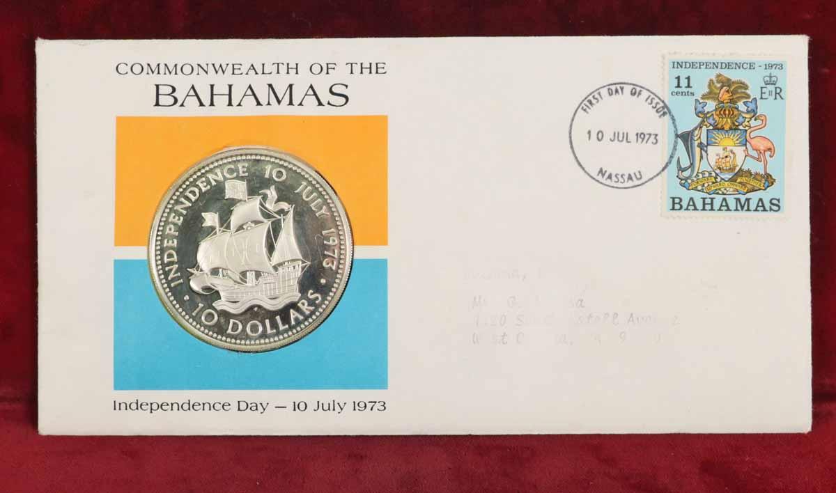 Commonwealth of Bahamas Independence Day Silver Coin - Cover