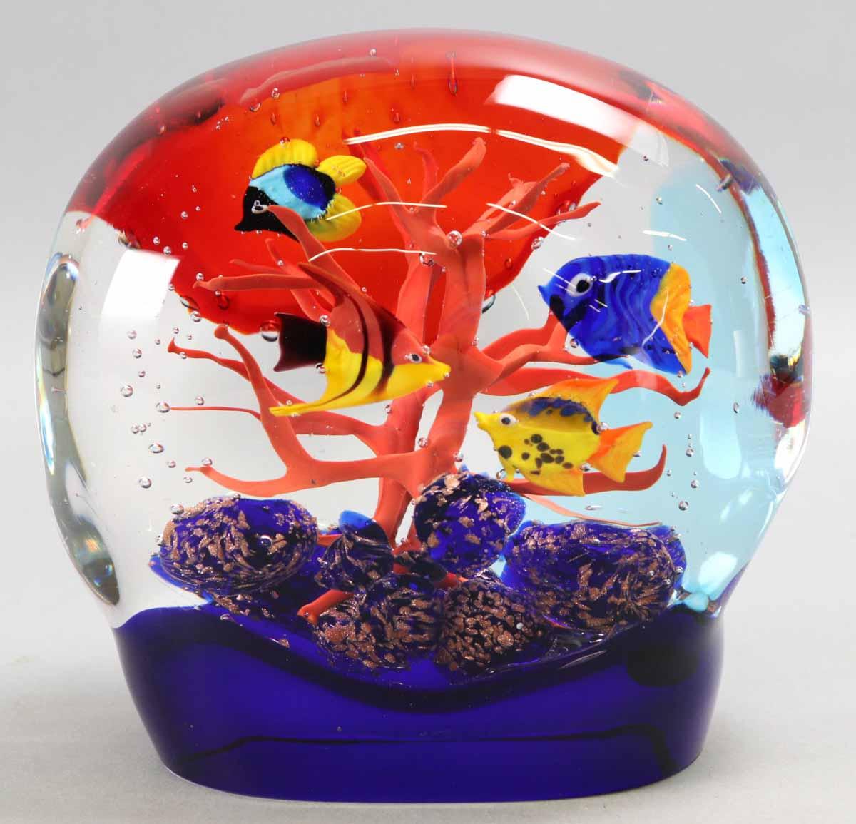 Murano Art Glass "Fish & Coral" - Italy