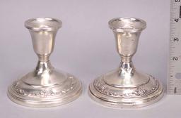 Sterling Silver Weighted Candlestick Holders