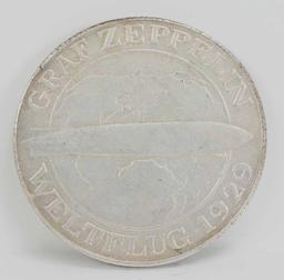 1930A Graf Zeppelin 5 Mark Coin, Germany