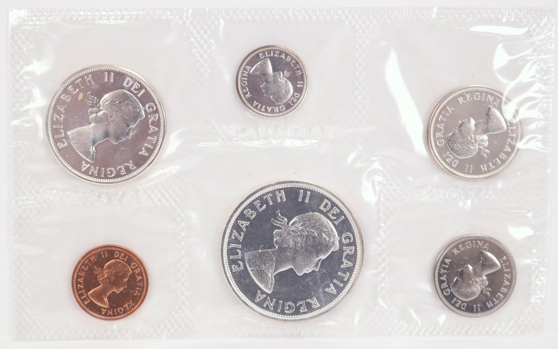 3 Canadian Silver Proof Like Sets; 2-1964, 1965