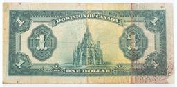 1923 $1 Dominion of Canada Large Size Bank Note