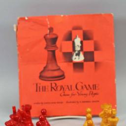 Bakelite Chess Pieces w/ Book