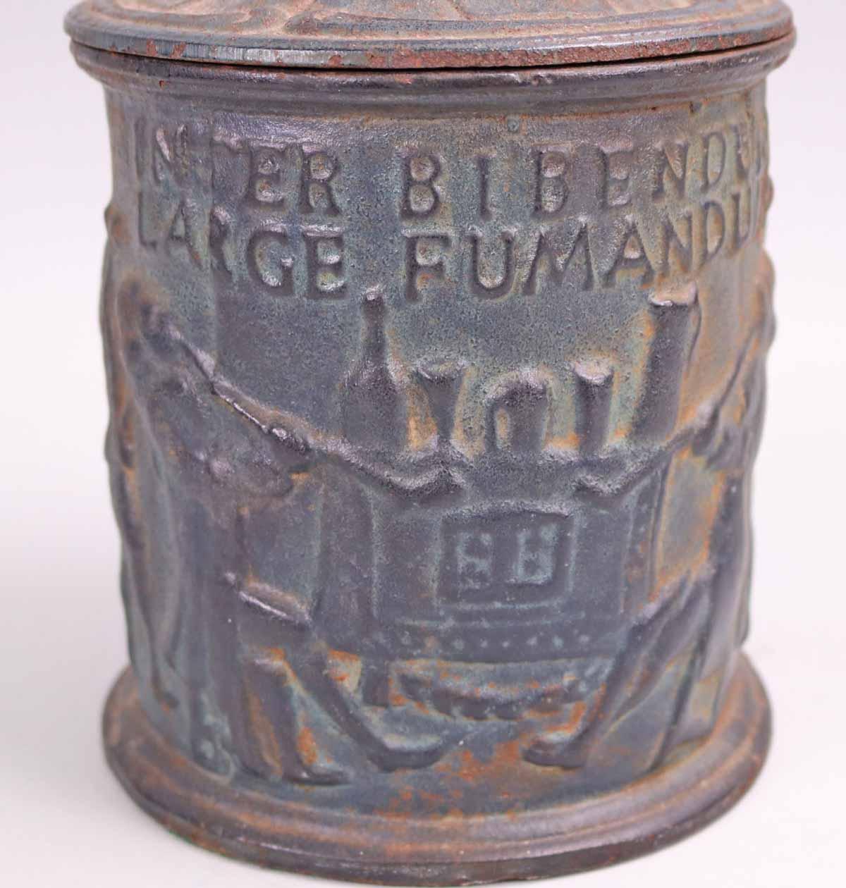 Antique Cast Iron Humidor - Tobacco Jar, Ca. 1800's, Sweden