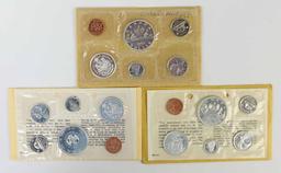 3 Canadian Silver Proof Like Sets; 1963,1964, 1965