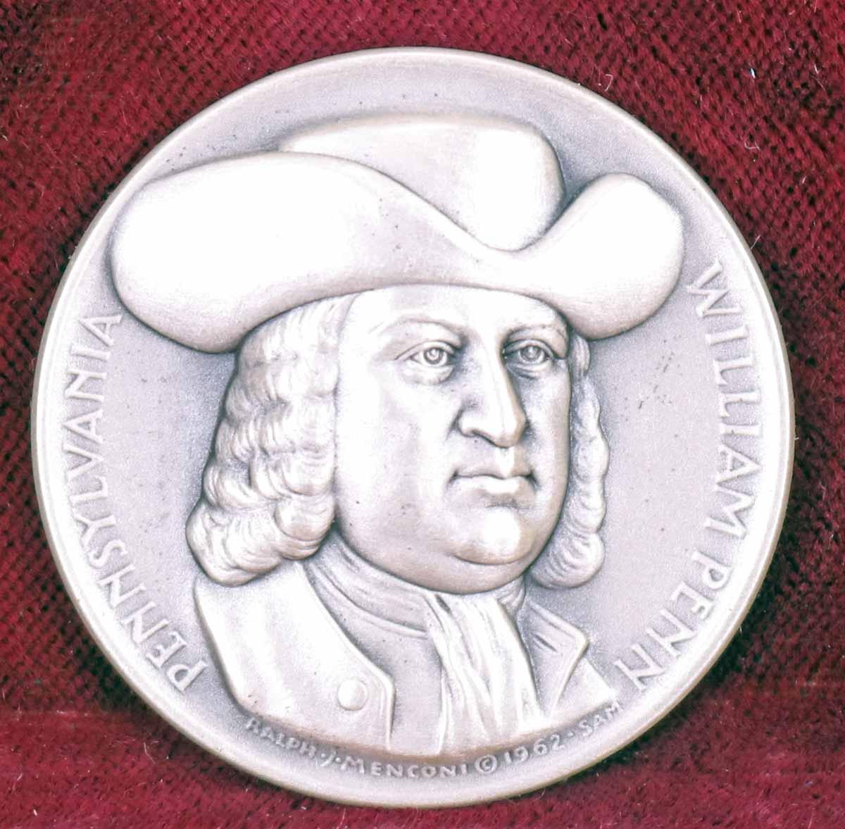 Silver Pennsylvania State Medal,  23.6 Grams
