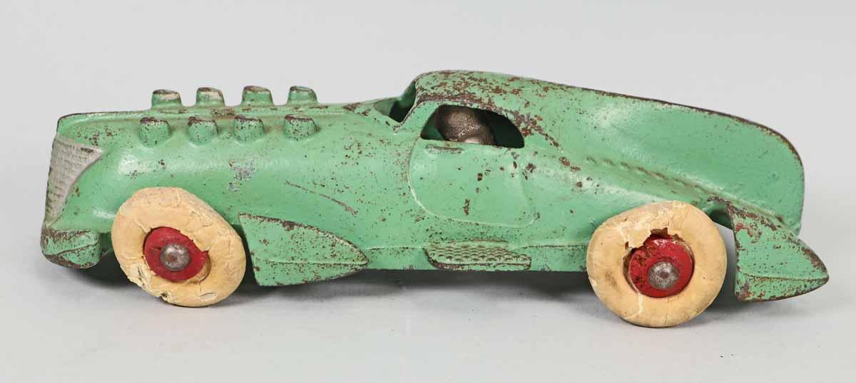 1920's Hubley Cast Iron Green Race Car