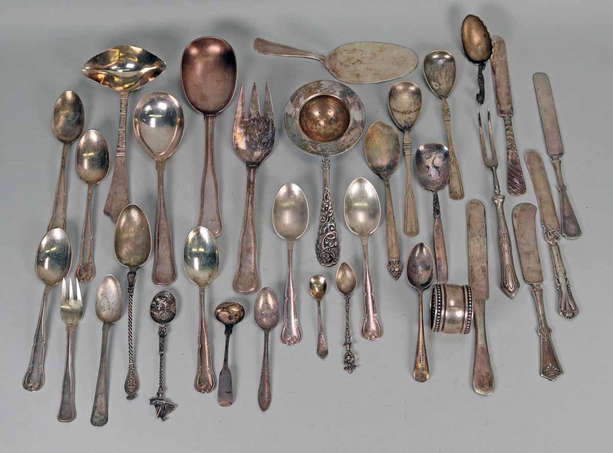 Vintage European, Danish Silver Plate Flatware Items