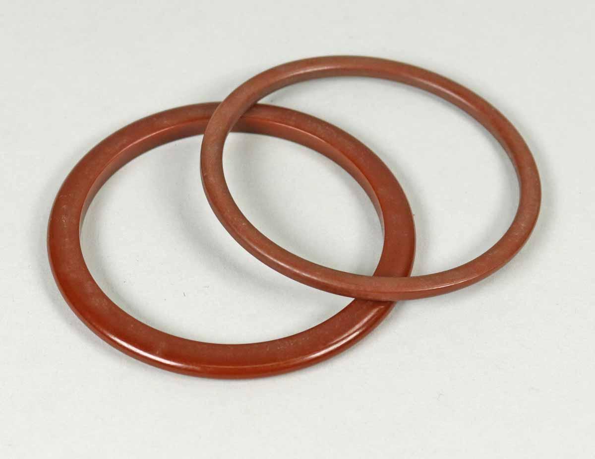 Bakelite Bangle Bracelets - Brown & Black