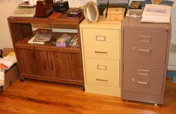 2 File Cabinets and Office Cabinet