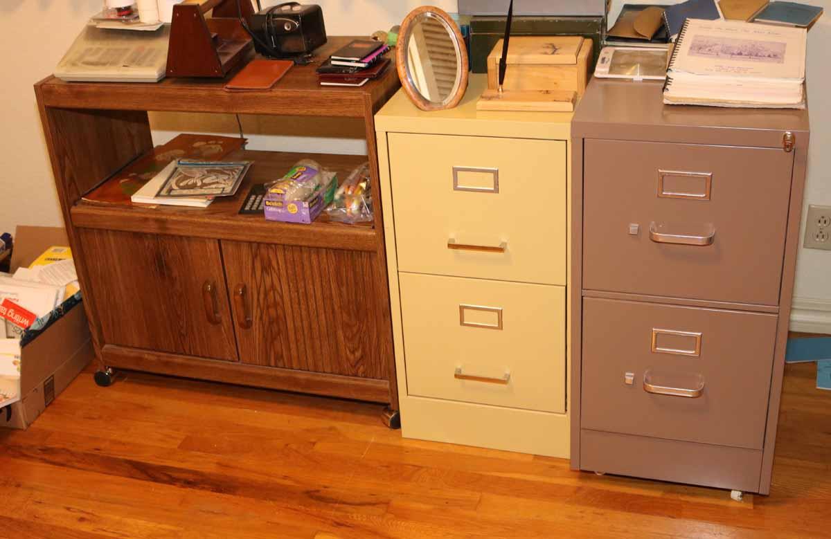 2 File Cabinets and Office Cabinet