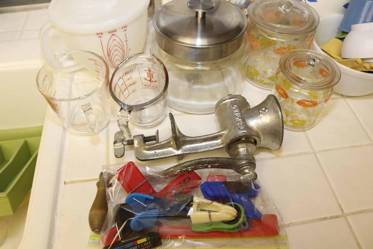 Canisters, Measuring Cups, Grinder & More