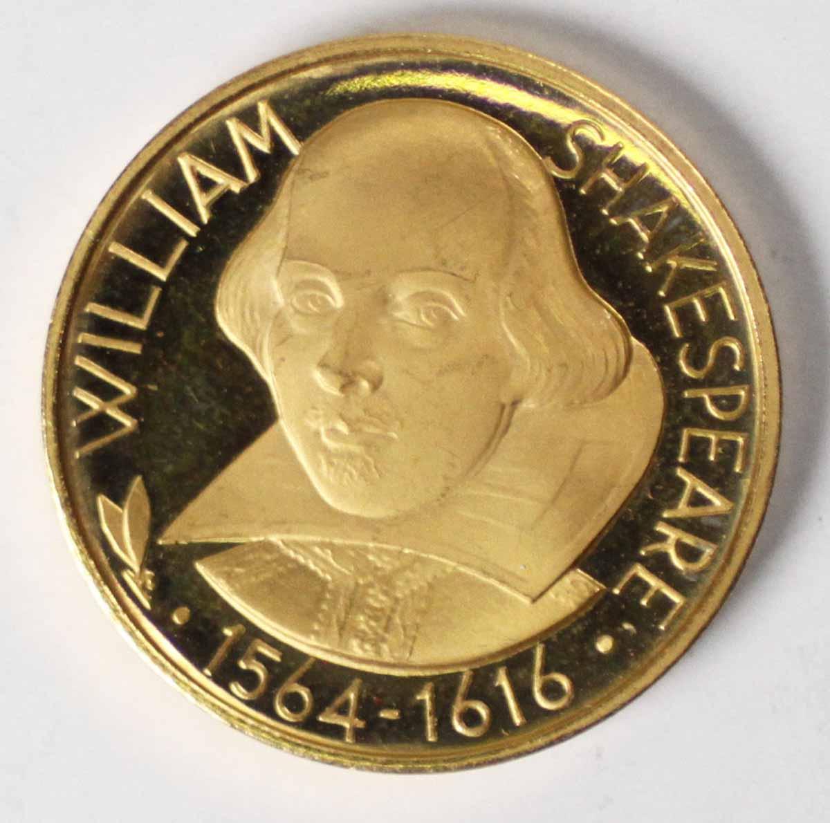 22K Gold William Shakespeare 1564-1616 Commemorative